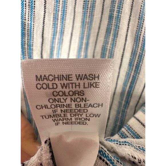 J Jill Perfect Linen Relaxed Tunic Popover Tahitian Teal Womens Size M Petite - Picture 9 of 9